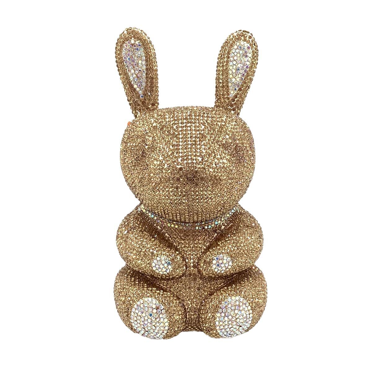 1605 Sparkly Crystal Clutch Bag Unique Rabbit Rhinestone Evening Purse